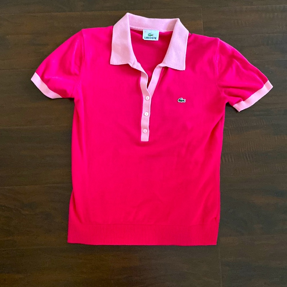 Lacoste 100% cotton knit shirts Size S